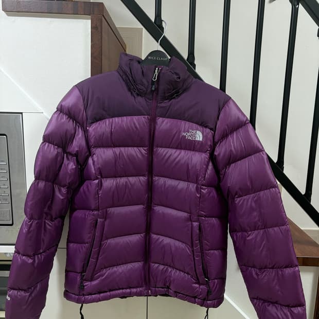 노스페이스 패딩 퍼플 보라 700 90사이즈