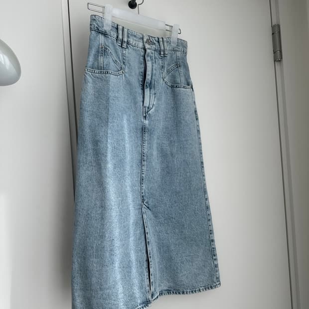 이자벨마랑 데님 미디 스커트