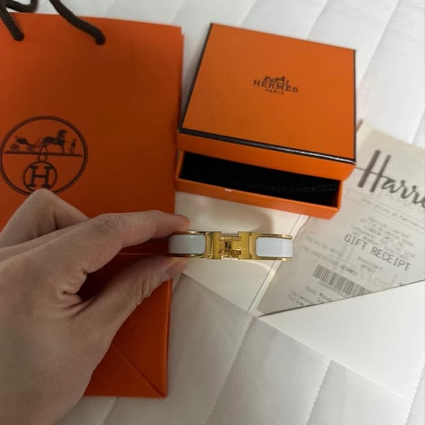 [정품] 에르메스 클릭아슈 팔찌 (로골/화이트)