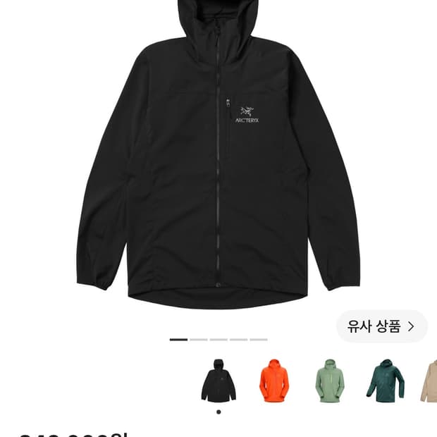 아크테릭스 스쿼미시 후디 블랙