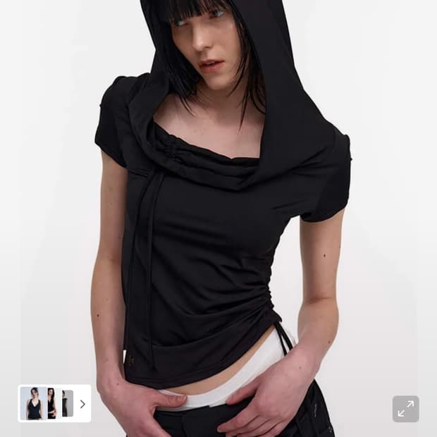 2000아카이브스 VALERIA HOODIE TOP (BLACK)