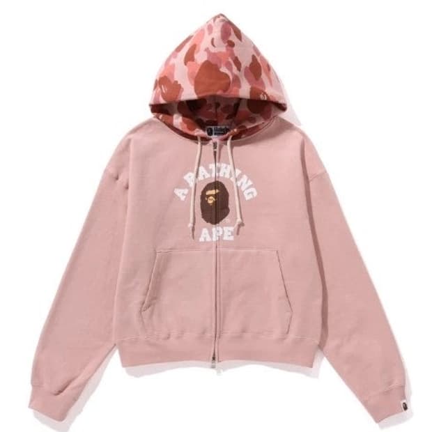 베이프 크롭 후드집업