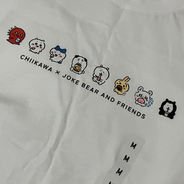 치이카와 농담곰 친구들 콜라보 유니클로 반팔