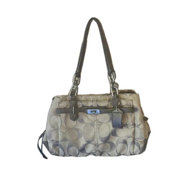 Coach Cream Gray bag 코치 크림숄더백