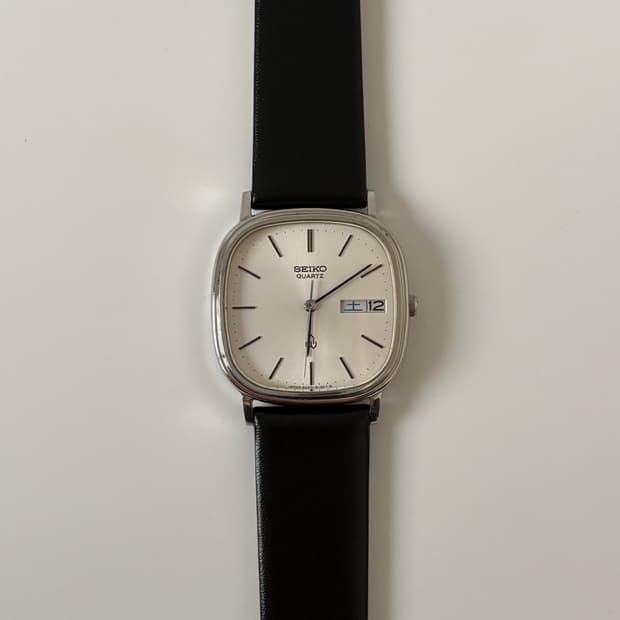 1980s Silver Square Quartz