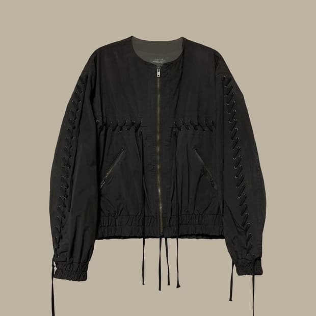 unused lace up blouson