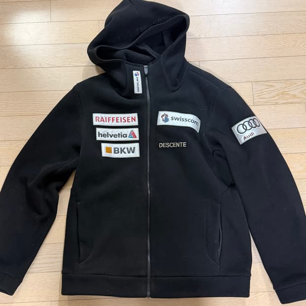 DESCENTE 스위스 본딩 플리스 후드집업 S