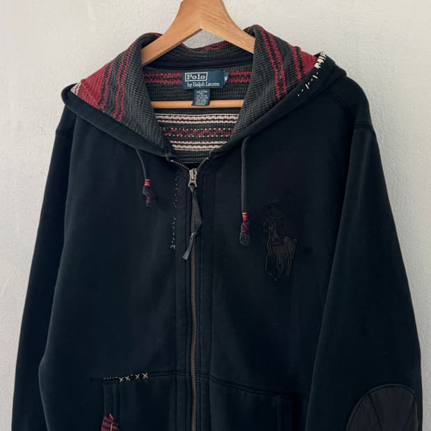 폴로 빅포니 스티치 후드집업