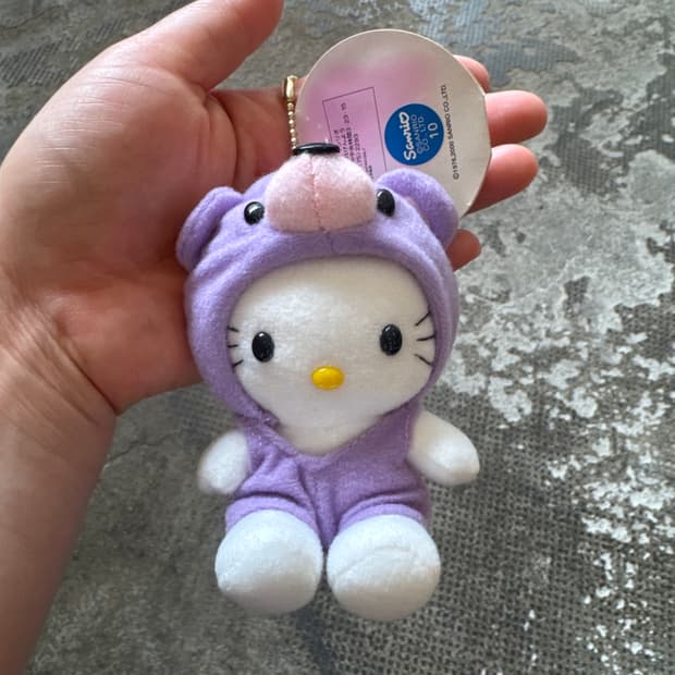 00년 후카이도 라벤더 곰 키링/고전키티