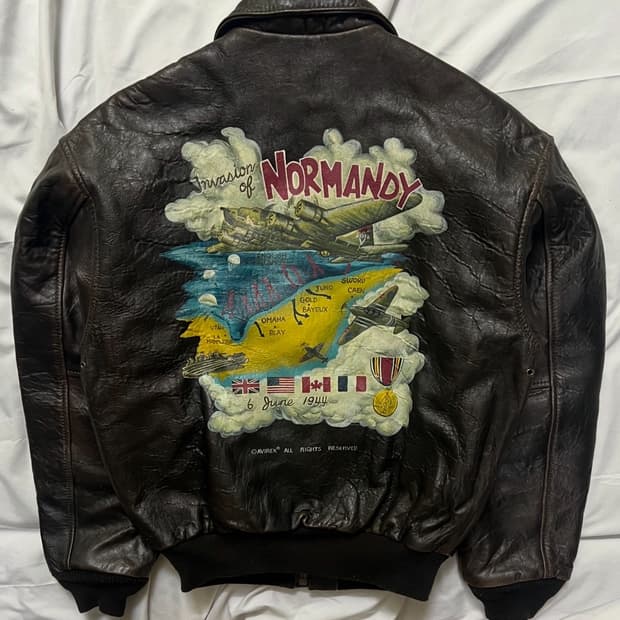 아비렉스 노르망디 가죽자켓
