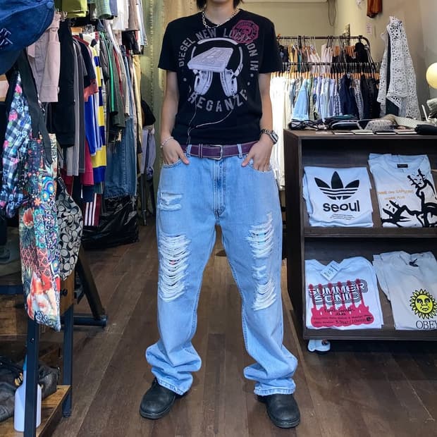 디젤 락 프린팅 반팔