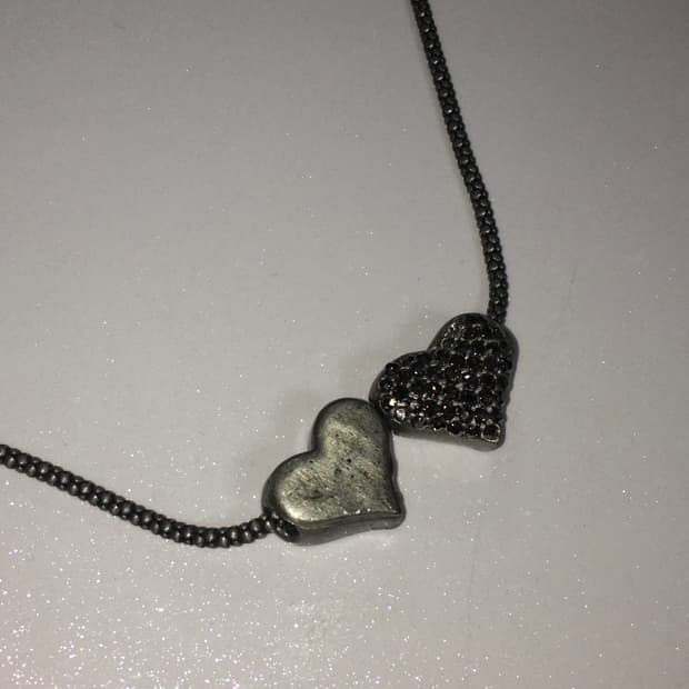 Heart twins necklace 