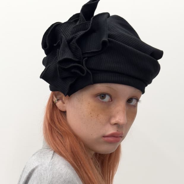 (새상품)TypeService 개더드 비니 블랙