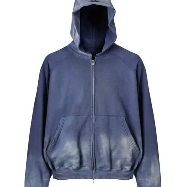 (새상품) 파프롬왓 워싱 후드집업 네이비 파아카이브