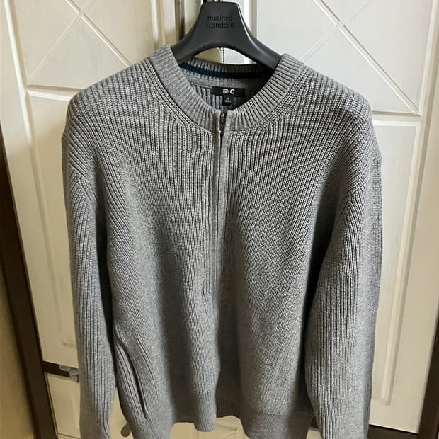 유니클로 크루넥풀집 가디건 L