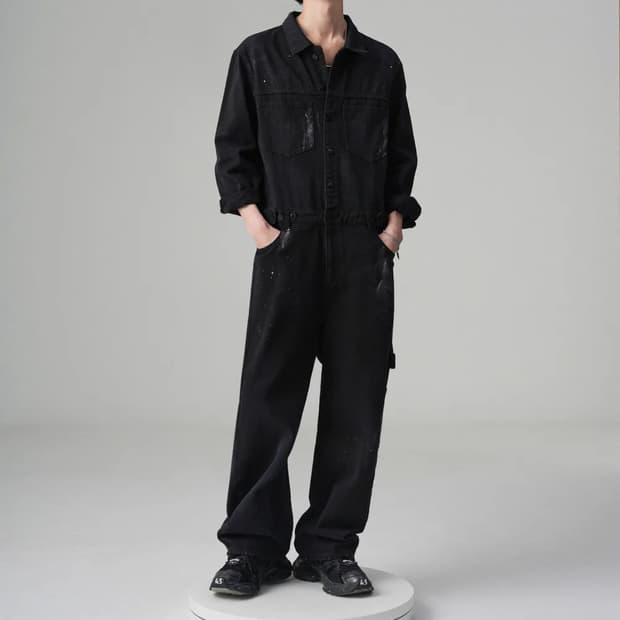 어반드레스 페인터 점프슈트