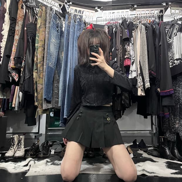 넥카라 퍼 크롭 자켓