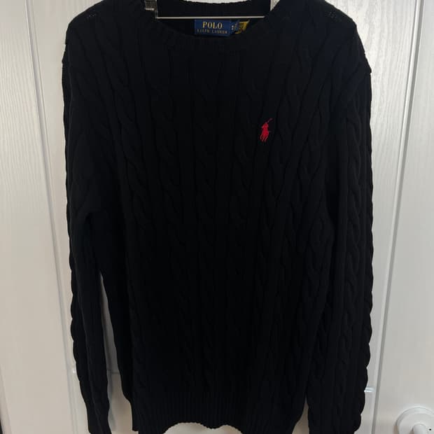 폴로 꽈배기 니트