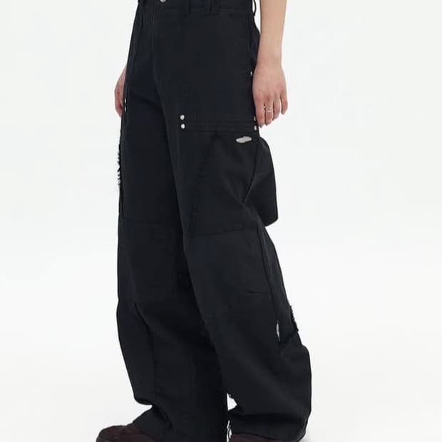 Shield Cutted Pant / Black