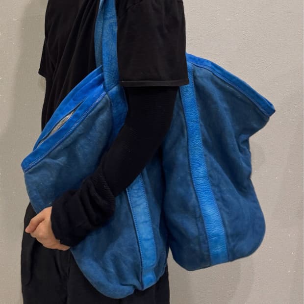 구이디 Object-Dyed 헤비 린넨 레더 스트랩 빅 백