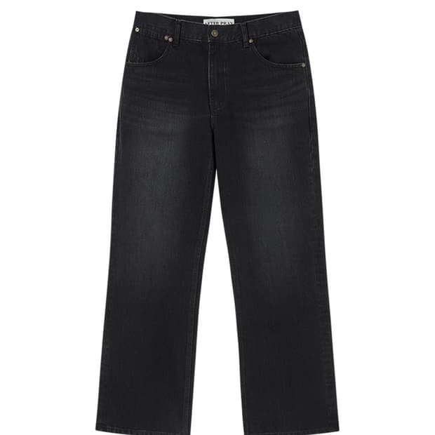 (m) 애프터 프레이 라인 워시드 플레어 데님 진스