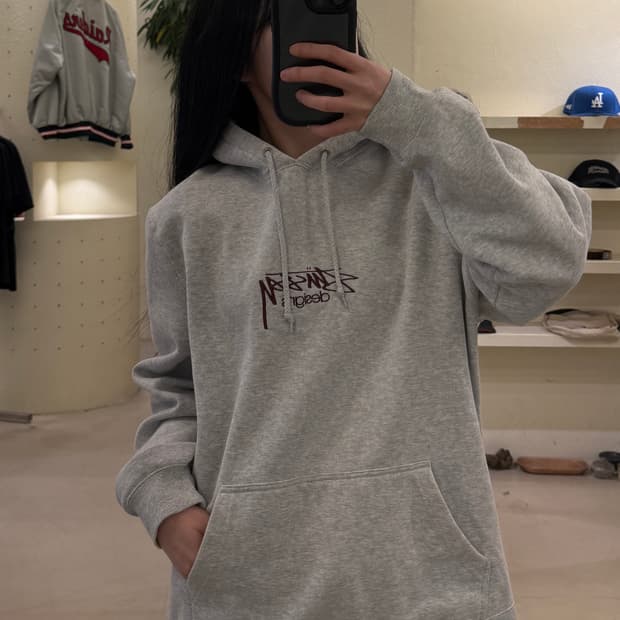 스투시 스탁 빅로고 박시핏 후드 티셔츠 U36