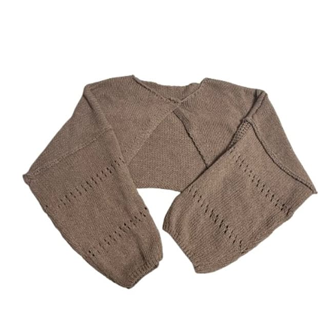 브라운 니트 볼레로