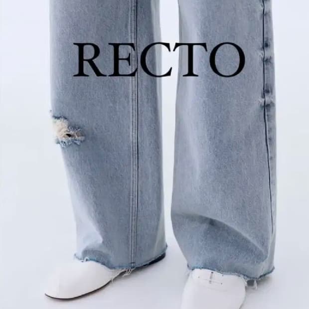 [렉토] 디스트로이드 와이드 데님 팬츠