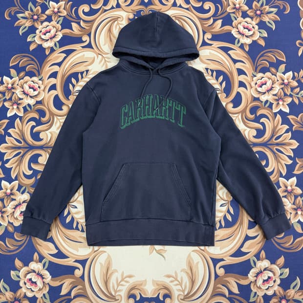 (M)칼하트 윕 Carhartt wip 스펠아웃 후드티셔츠(네이비)
