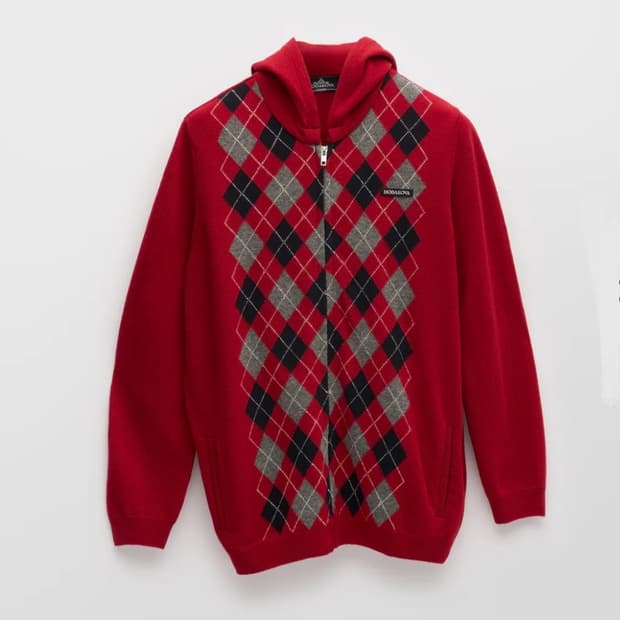 [S,M]호다코바 24fw 아가일 후드집업