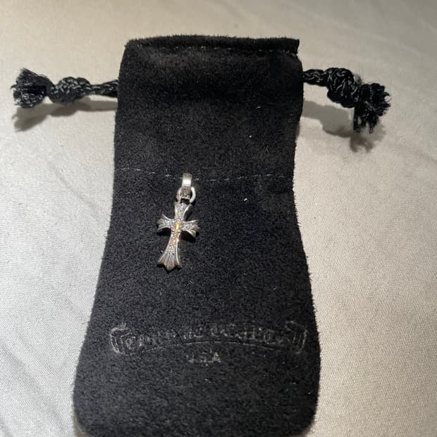 [OS] 크롬하츠 베이비펫 풀파베 다이아몬드 실버 펜던트 참