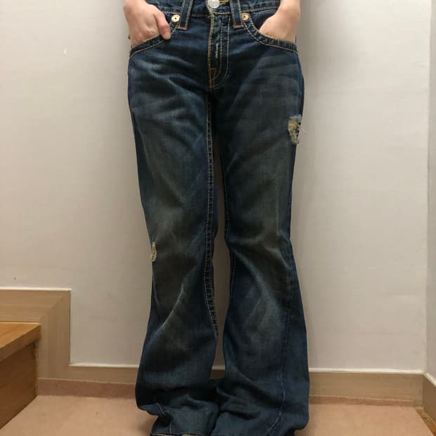 빈티지 트루릴리젼 데님 워싱 팬츠