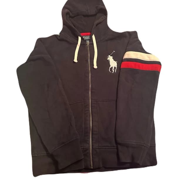 폴로 랄프 로렌 빅포니 스트라이프 후드 집업