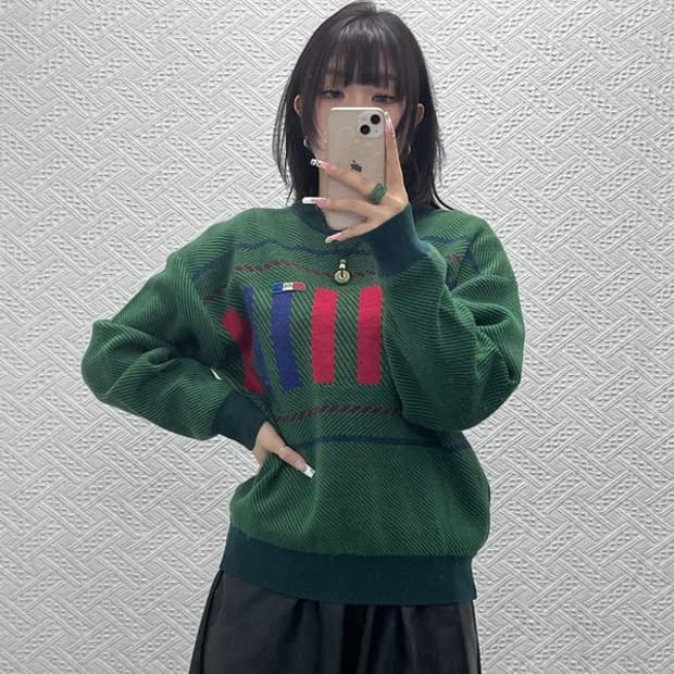 아디다스 희귀 레트로 90's 제우교역 울 니트 100 C11062