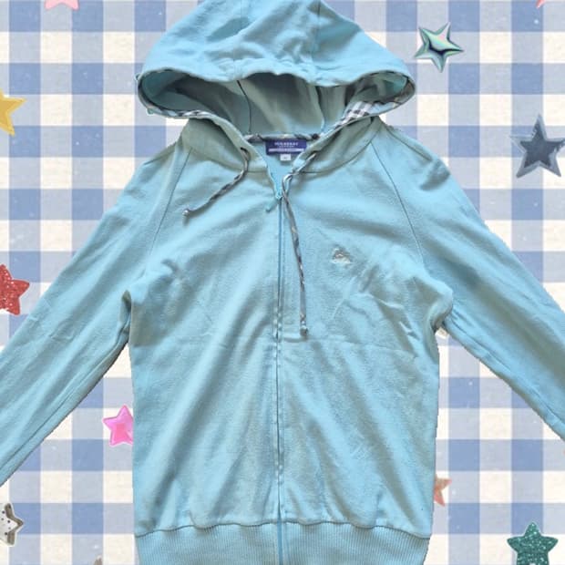 버버리 블루라벨 후드집업