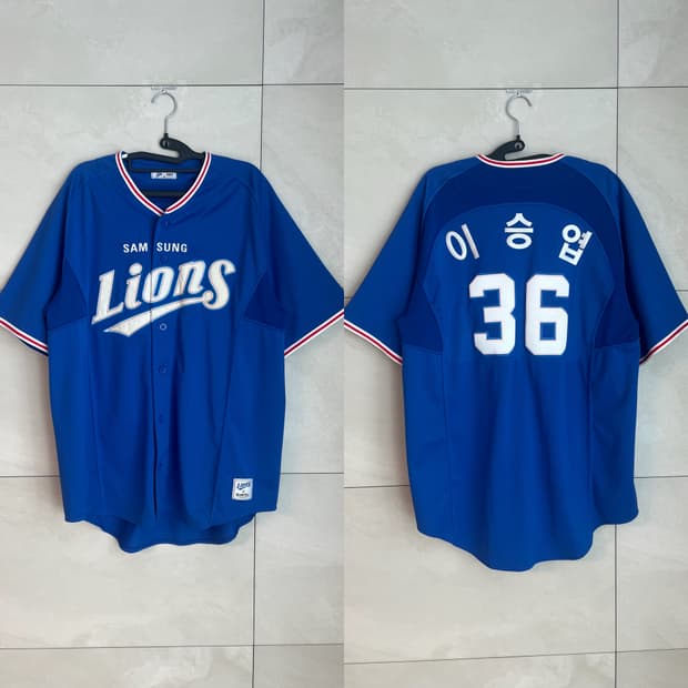 (2XL) 이승엽 마킹 삼성라이언즈X빈폴 야구 유니폼