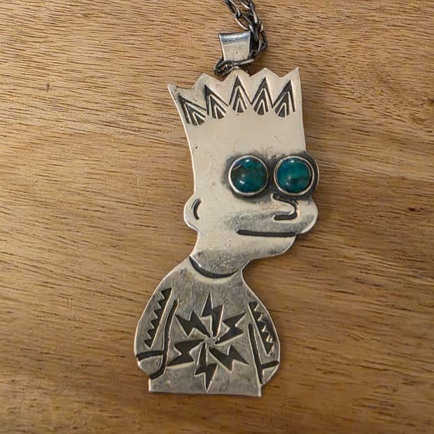 문카 Monqa 뉴티브 바트심슨 실버 목걸이 새상품