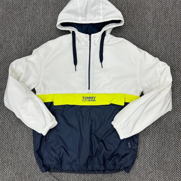 타미힐피거 반집업 후드 패딩