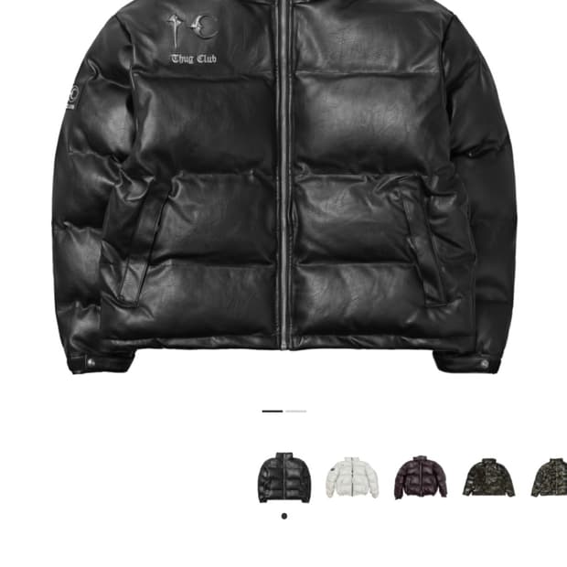 떠그 클럽 레더 퍼퍼자켓 (블랙 3)