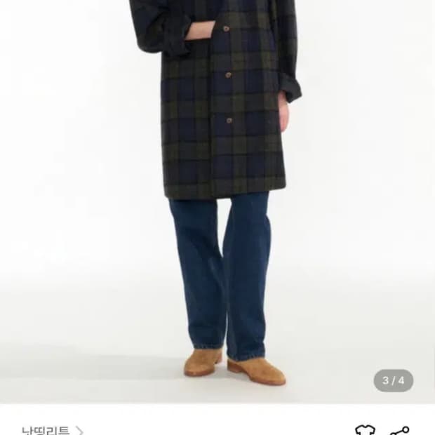 낫띵리튼 Charlie check balmacaan coat