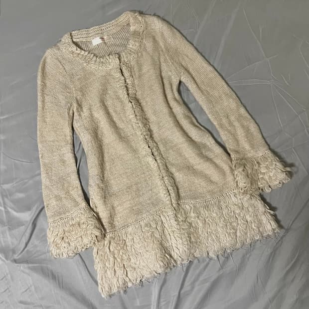 ✨vintage ivory knit dress 모리 웨스턴 달빛천사st✨