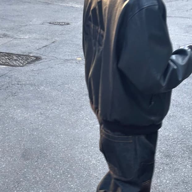 vintage adidas equipment leather jacket