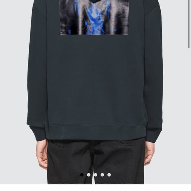 [L] 라프시몬스 19AW 일루션 후드 다크 네이비 새상품