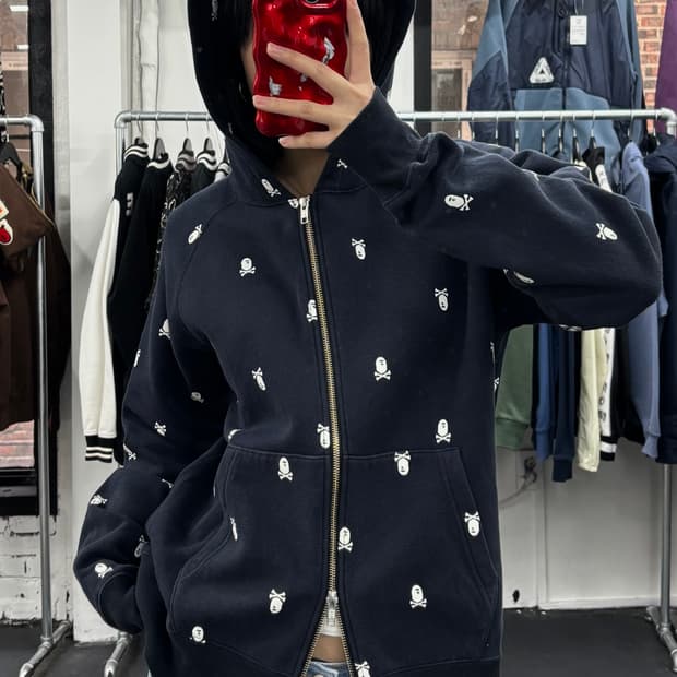 베이프 파이렛 스컬 후드집업