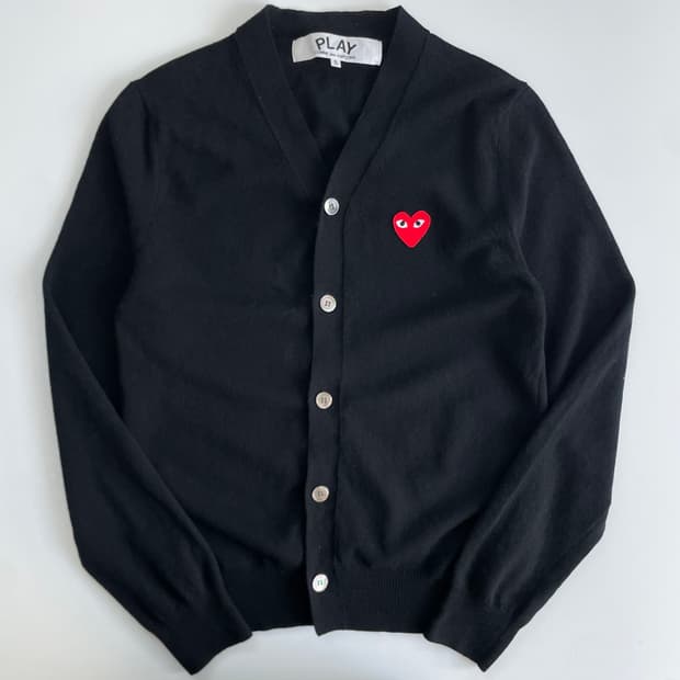 Comme des Garcons  꼼데가르송 와펜 블랙 니트 가디건