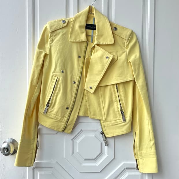 Disquared yellow jacket 디스퀘어드 자켓 옐로우 연노랑