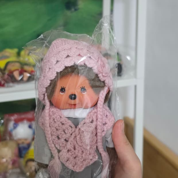 핑크 뜨개 몬치치