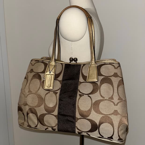 Coach Beige Square Bag