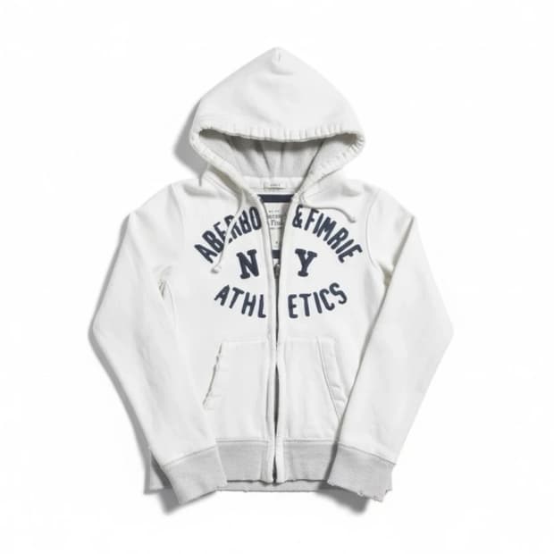 🤍아베크롬비 빅로고 머슬핏 화이트 후드집업🤍