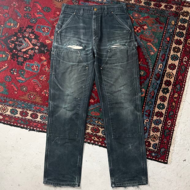*RARE* OG 칼하트 B01 더블니 블랙 칼하트 썩블니 하드페이딩